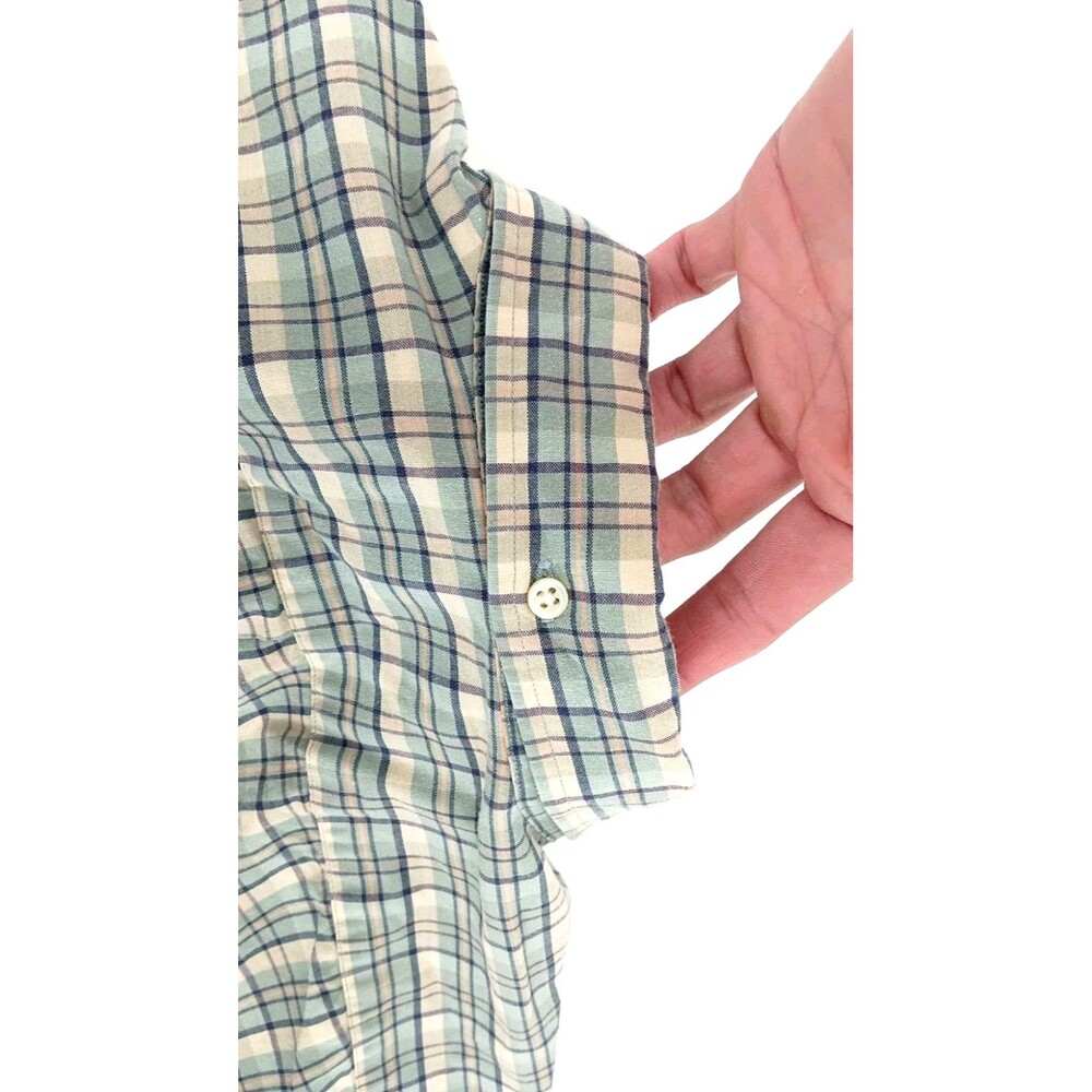 VTG Polo Ralph Lauren Greggor Plaid Button Down Shirt 100% Cotton Hong Kong Med - Picture 12 of 12